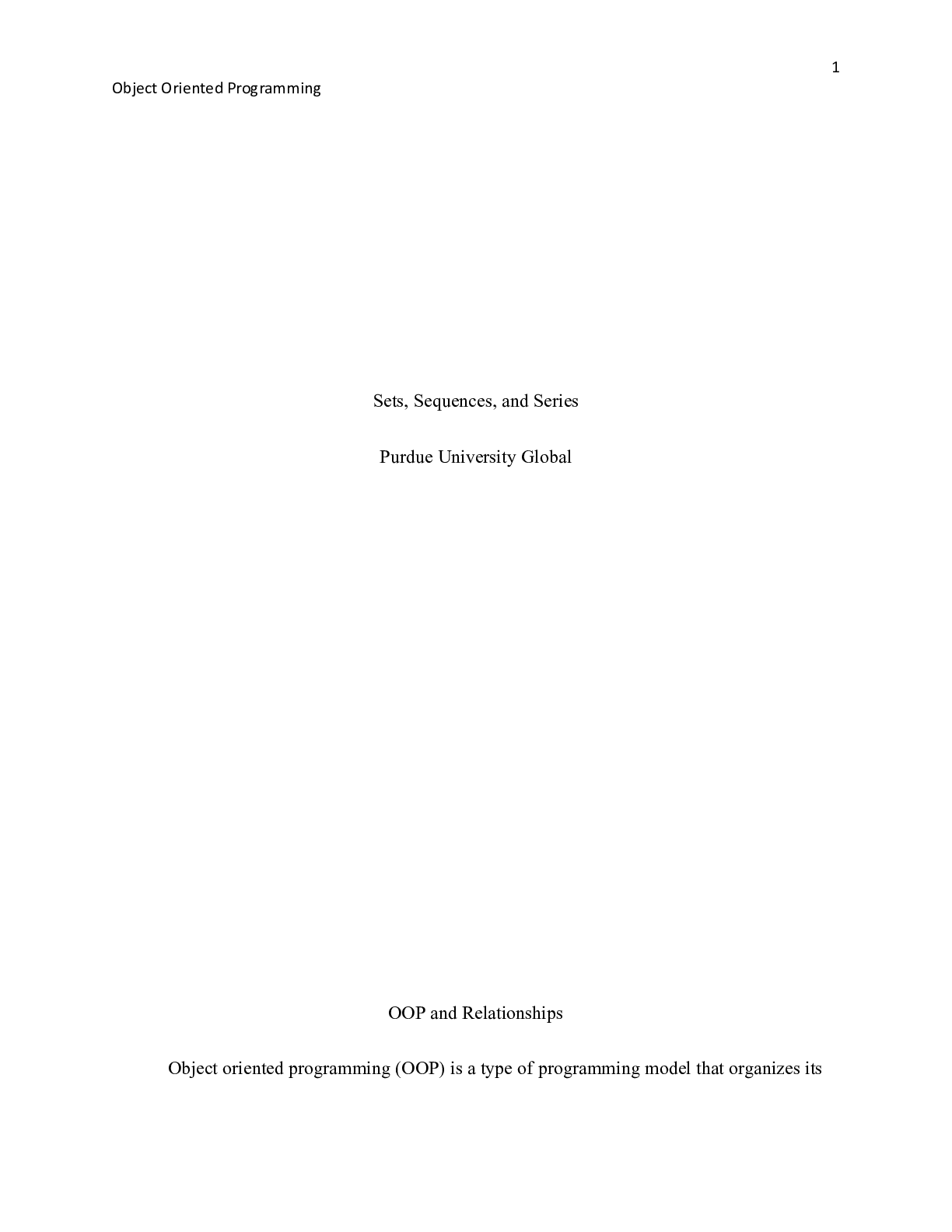 Preview image for MM250M3CompAssess Part2.docx    Sets, Sequences, and Series  Purdue University Global  OOP